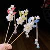 Elegant Lily Tassel Hairpin for Women - Traditional Chinese Summer Qipao Hanfu Updo Accessory