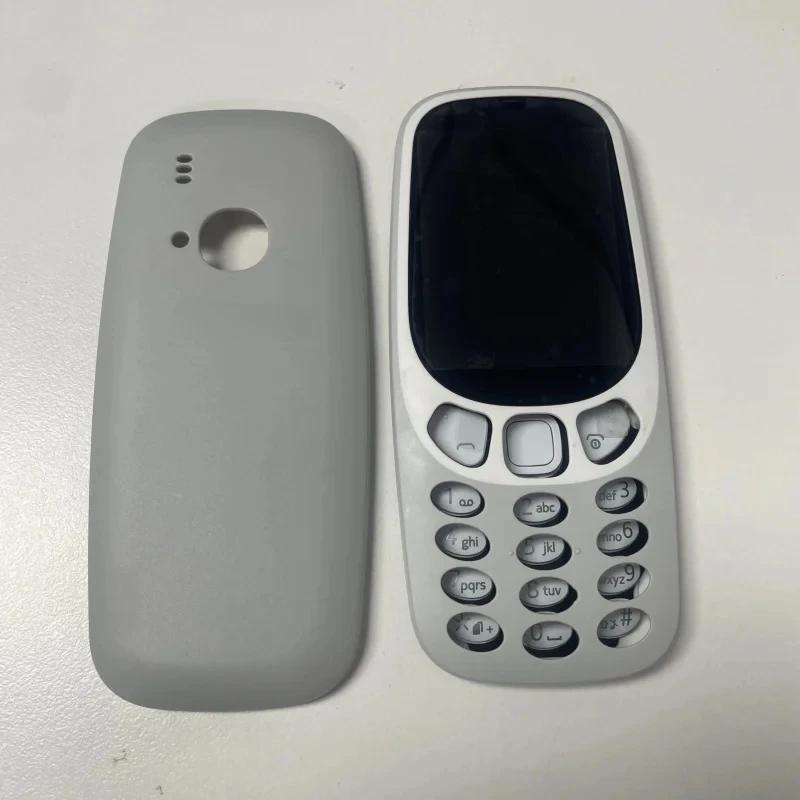 Full Housing For Nokia 3310 (2G Version) Face Frame   Battery  Back Cover Housing With English Keyboard