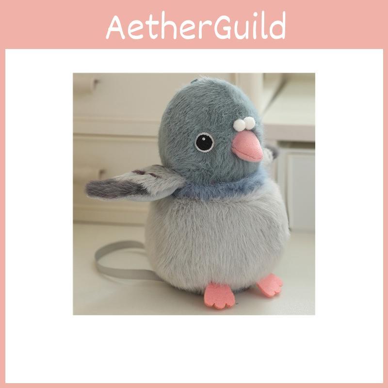 Cute Parrot Sparrow Pigeon Kingfisher Bird Animal Magnetic Plush Doll Pendant For Collectors Display Home Decor