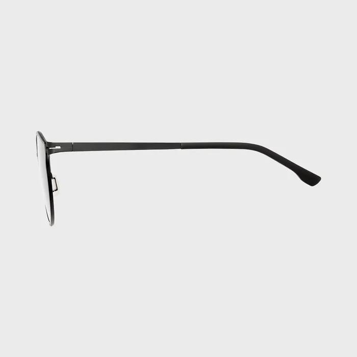 HUNTER_[WOMAN] Round Thin Metal Sunglasses - Black Polarized HTB22