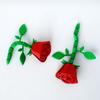 3D-gedruckte gedrehte Rosenornamente Lustige Rosenblumenfiguren Desktop-Ornamente