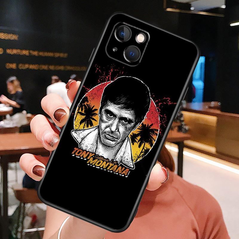 Scarface Tony Montana Case For iPhone 11 12 13 14 15 16 Pro Max Mini X XS XR 14 Plus Protect Cover
