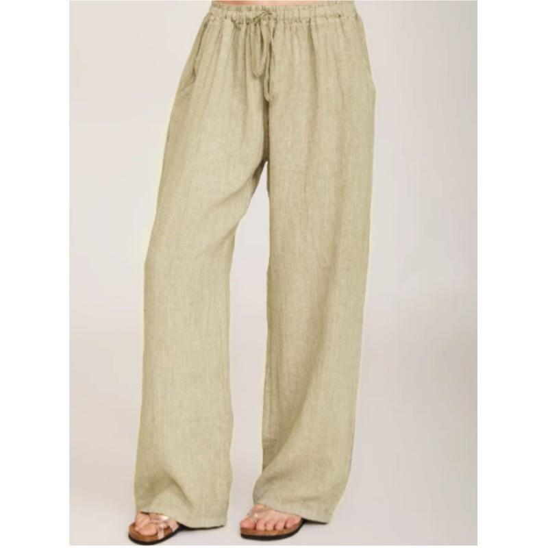 

Women s Spring and Summer Solid Color Cotton Linen Casual Pants Temperament Elegant Commuter Pants XXS хакі