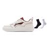 Li-Ning Yuanbao Casual Fashion Soft Elastic Lightweight Student Sneakers Non-Slip Shock Absorbing Durable Low-Top Skate Shoes Women sneakers AGCV144-4