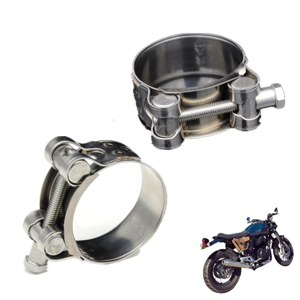 

Muffler Band, 2 Pieces, Motorcycle Parts, Hose Band, Muffler Clamp, Exhaust 304 Stainless Steel,
