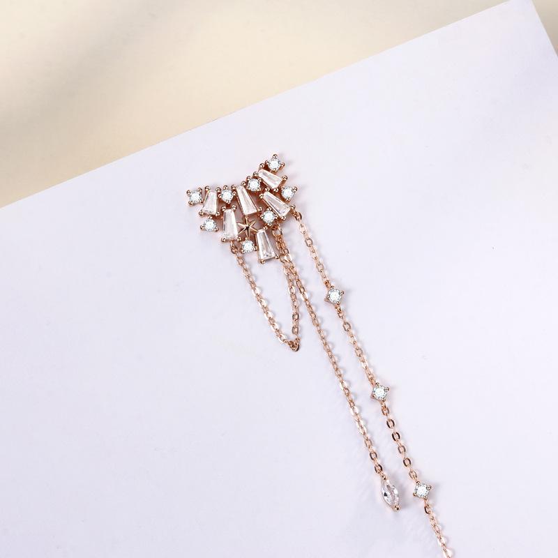 

Серьги с бриллиантовой бахромой, нишевая легкая роскошная мода, длинные темпераментные серьги, высококачественные серьги-гвоздики для женщин