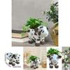 Adorable Modern Simple Cow Resin Succulent Planter Pot For Indoor And Outdoor Decor