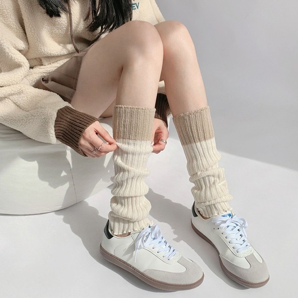 Thickened Lolita Leg Warmers Stretchy Boots Cover Sweet Y2k Stocking  for Women & Girls