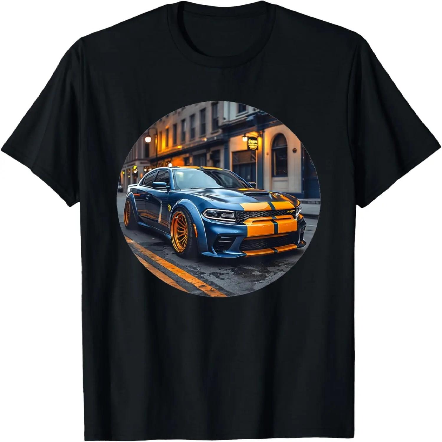 Redeye Dod Graphic SRT Muscle Car Charger Blue_Yellow Scat T-Shirt S чёрный
