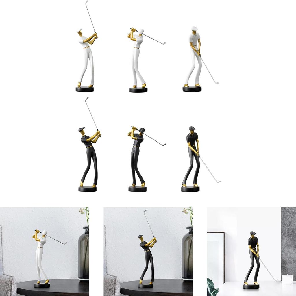Statua Figurina da Golf Giocatore di Golf Decorazione Ornamento, Centrotavola, Scultura Artistica in Resina per Ufficio Soggiorno Regalo per Amante del Golf