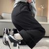 Thickened Lamb Fur Fleece Women's Autumn Winter Casual Trousers Wide Leg Pants Sporty Style Plus Size Long Trousers