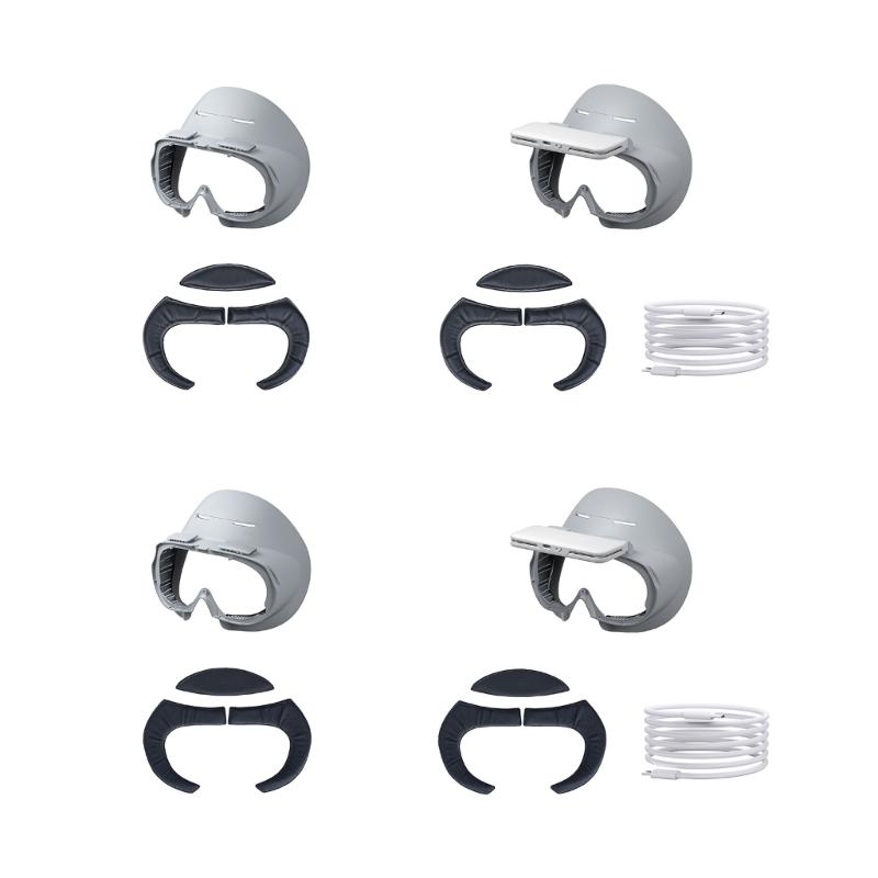 Lightproof Facial Cushion Interface Brackets for Pico 4 VR Headset Ice Cloth/PU Pads Frame Face Cushion Pads Accessory
