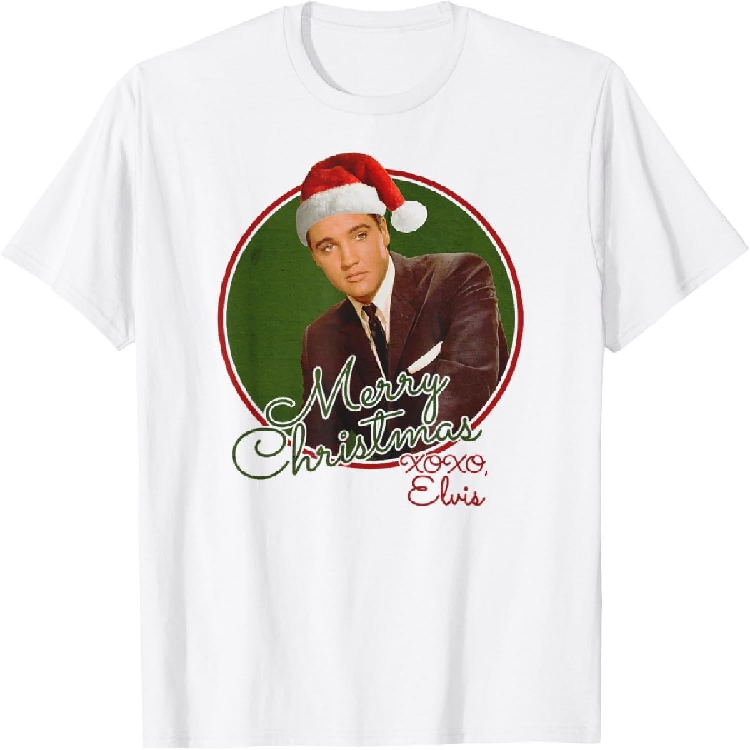 Elvis Presley Official Merry Christmas XOXO, Elvis! T-Shirt S