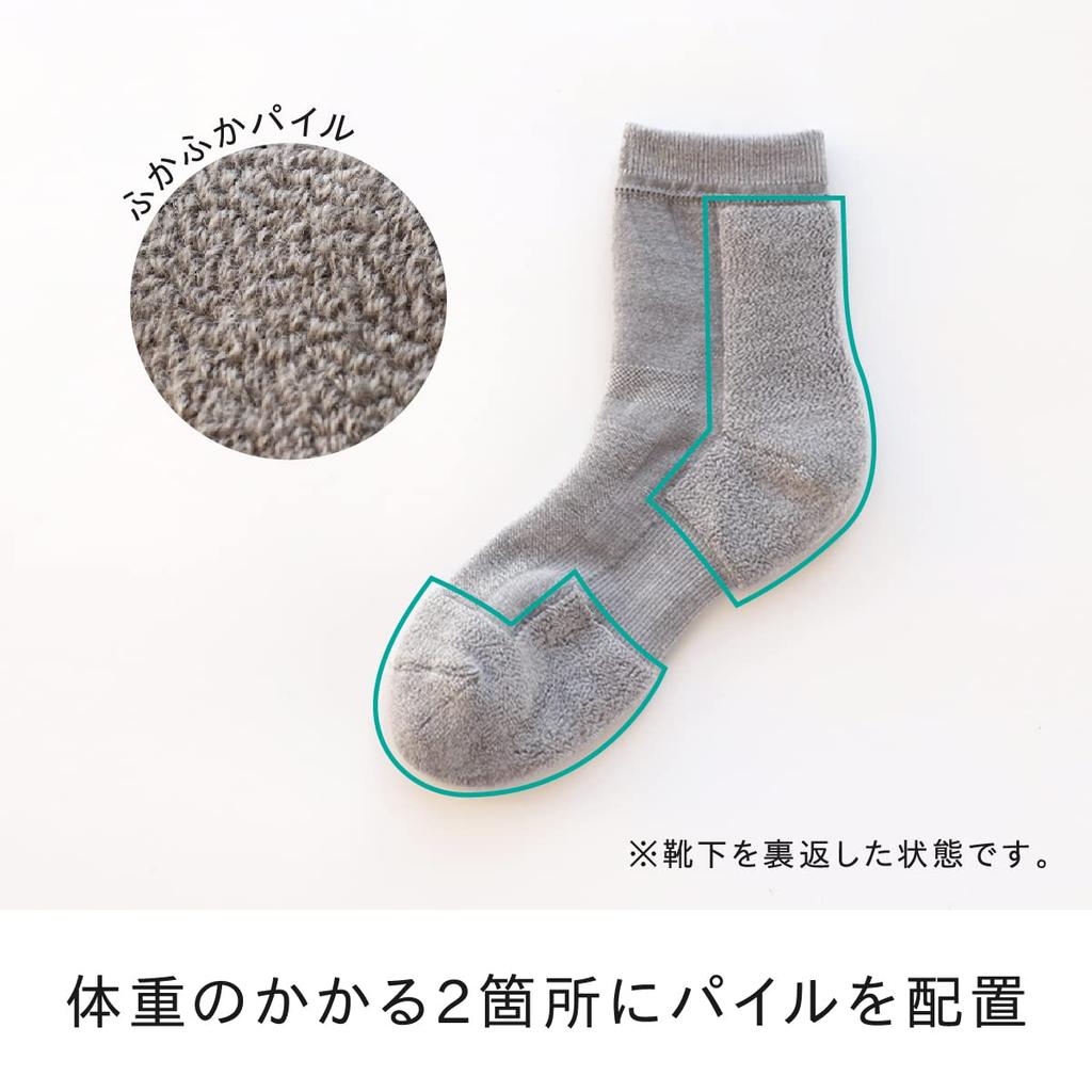 Socks Merino Wool Support Socks Gray [Mateller] 25.0~28.0cm