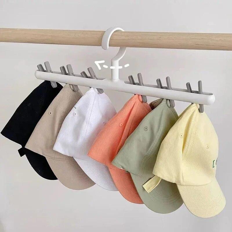 6 cleme, pălării, șosete, organizator, agățat, șapcă cu vârf, eșarfă, suport de depozitare, umeraș, dulap multifuncțional, suport de depozitare pentru garderobă