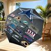Dallas Cowboys Print Automatic Open Close Umbrella, Portable Foldable Umbrella, for Outdoor Commute Camping Trip, Ideal Birthday Gift