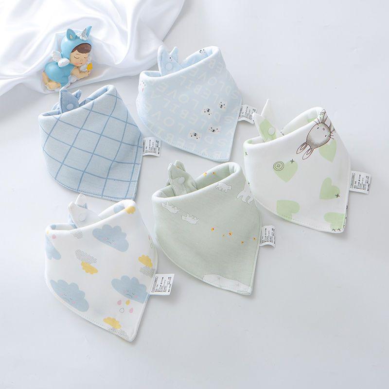 Unisex Triangle Baby Bibs: Pure Cotton, Waterproof, Super Soft, Double Snap, Scarf Wrap