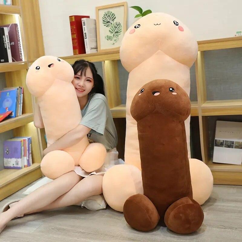 Big Penis Plush Soft Simulation Boy Plushie Cute Long Pillow Sex Stuffed Animals Penis Pillow Sexy Pillow Girlfriend Gift Funny Adult Toys Simulation