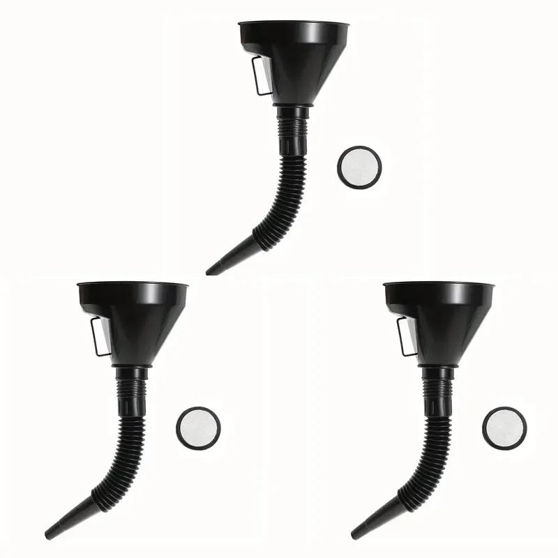 Car Engine Oil Funnel, Ideal for Oil Changes, Fits Most Vehicles, Durable Plastic, Mess - Free Refueling Accessory