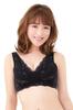 LUNA Natural Up Night Bra Cup Patented Sheet Hammock Structure Nana Suzuki Antique [Official] AAA~C Anti-Slip Non-Wired (M, Black)