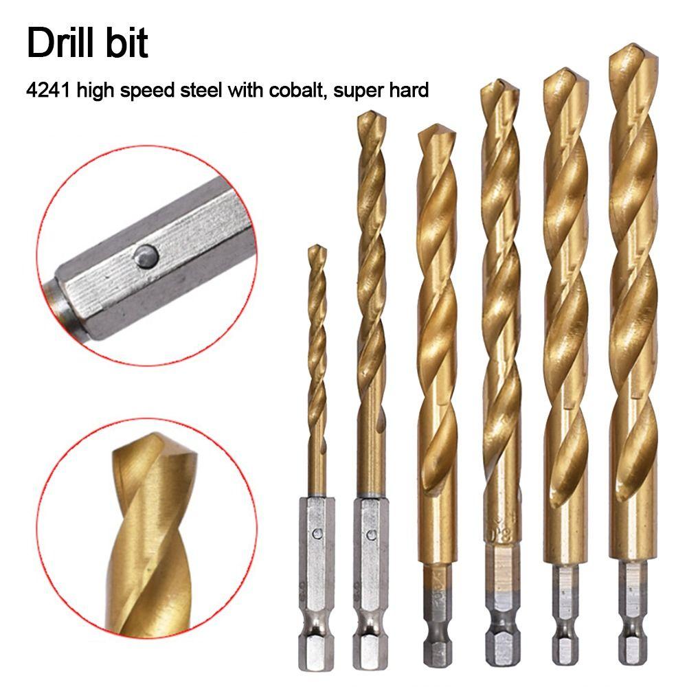 Hex Shank Twist Drill 4241 High Speed Steel Drilling Tools Twist Drill Bit  Power Tool