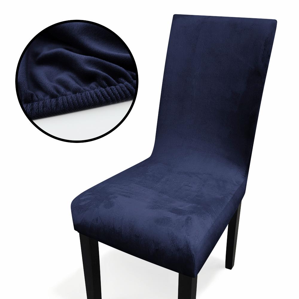 Velvet Home Dining Seat Protector Premium Velvet Chair Cover Thickened Solid Color Stretchable Full Coverage Chair Covers 2026