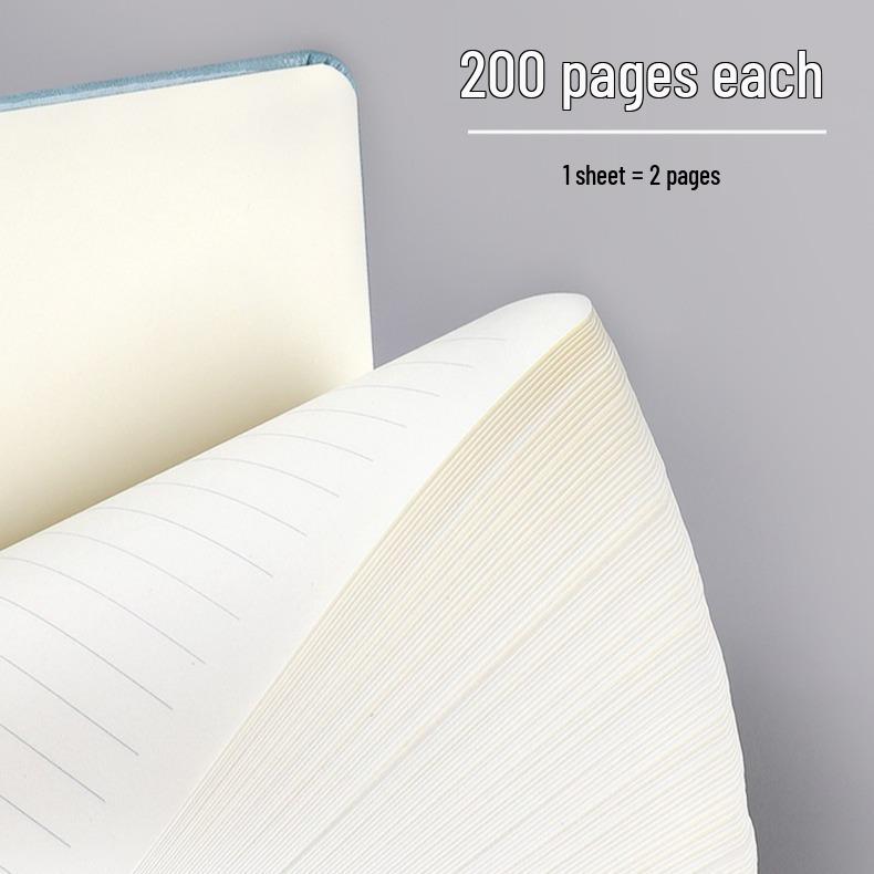 A7 Färgade Elastiska Band Fickanteckningsbok - Studentminnesbok med Läderomslag med Hudkänsla