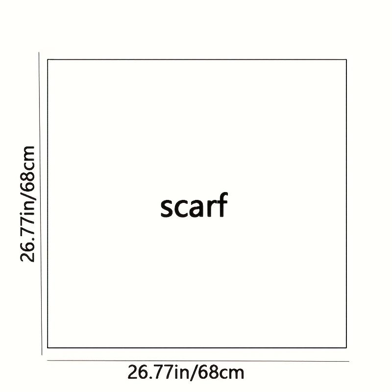 1pc Chic Silk-Like Scarf, Animal Print Design, Versatile for Head/Neck/Bag, Women's Fashion Scarf, Smooth Square Shawl,