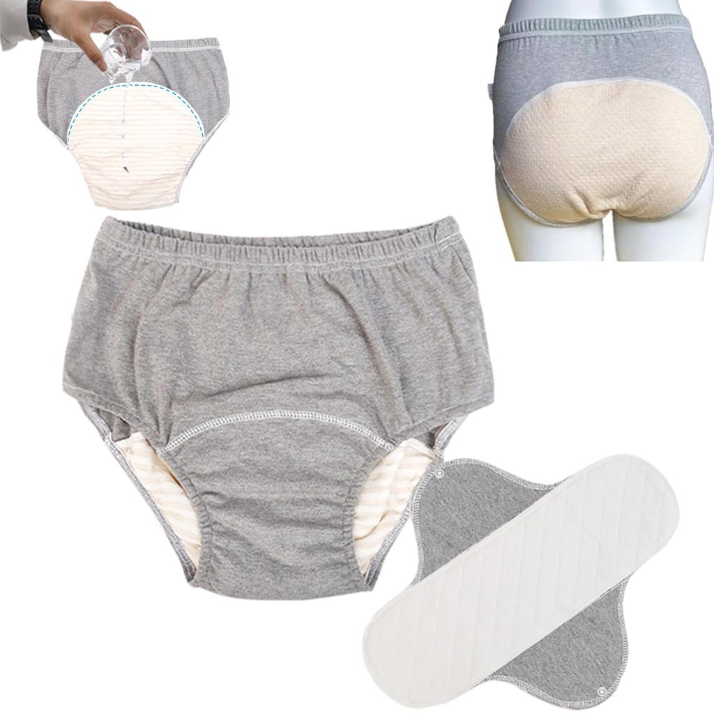 KUMUROETA Incontinence Urine Leaking Urine Barrier Pure Water Washable Includes Removable Absorbent Prevents Side Leakage During Maternity Odor