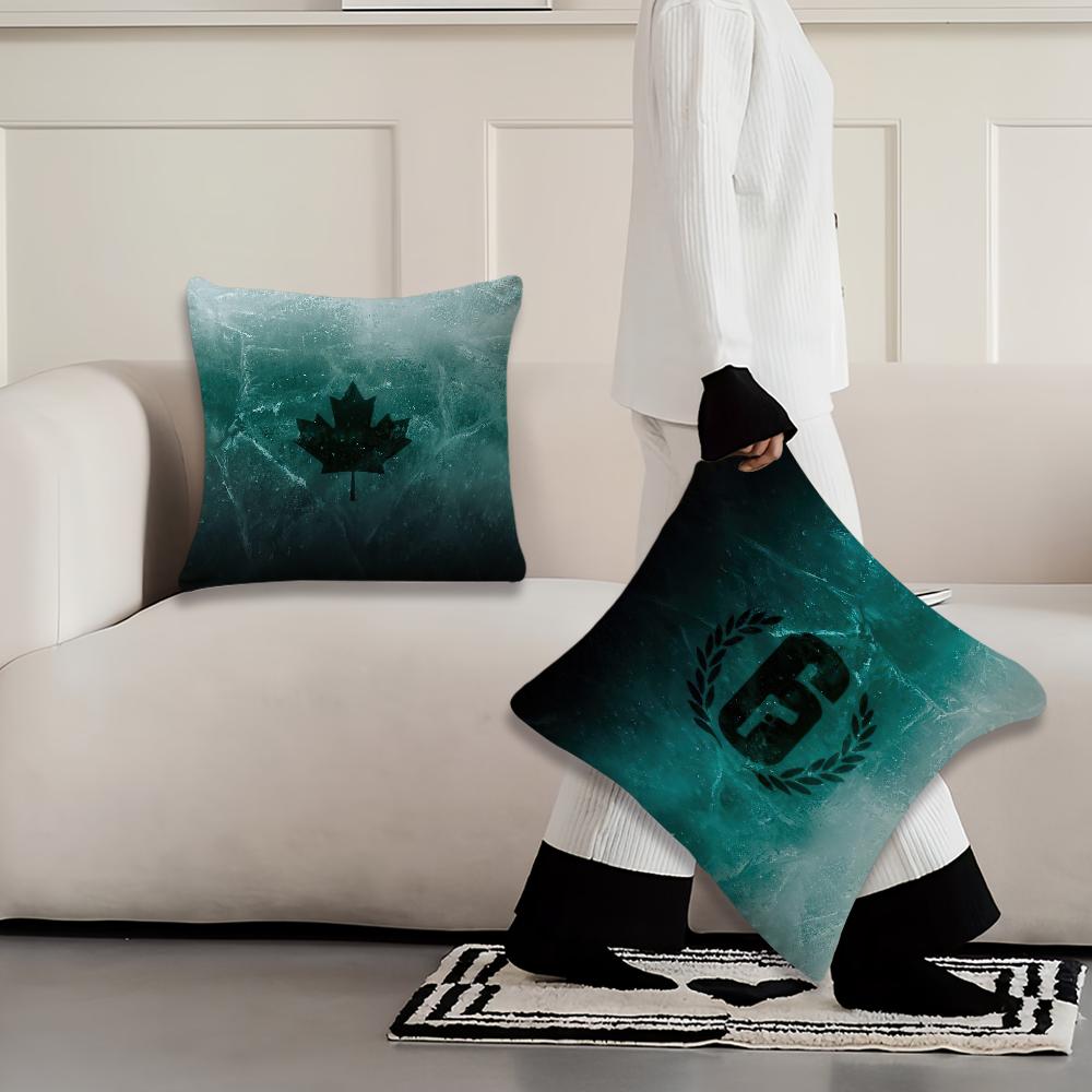 Game Siege-R-Rainbow-S-Six Cushion Cover Living Room Accent Couch Back Support Square Lounge Restful Nap Companion Pillow Case