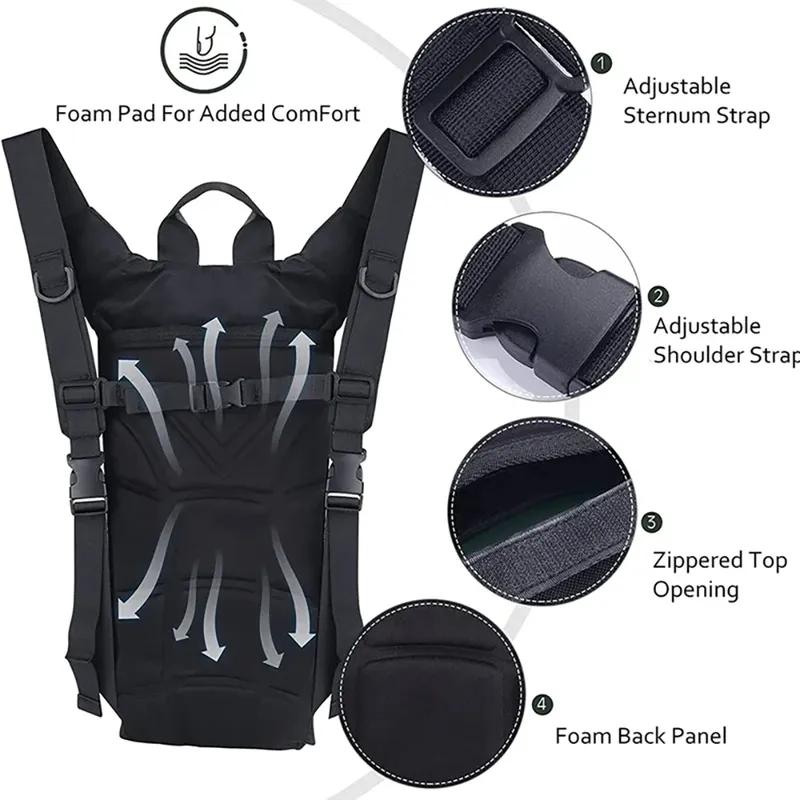 3L Waterproof Outdoor Sports Water Bag Convenient Backpack for Travel Cycling Mountaineering Tactical Water Bottle