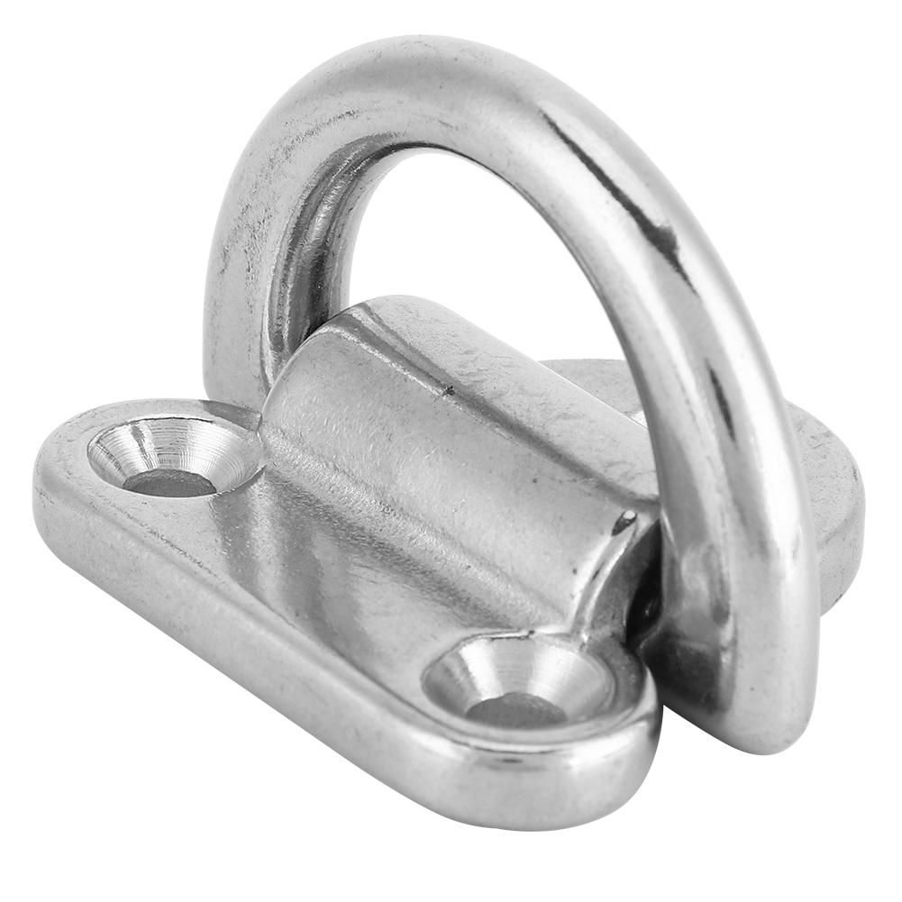 316 Stainless Steel Boat Folding Pad Eye Lashing D   Tie Down Cleat (4 Pcs 8mm)