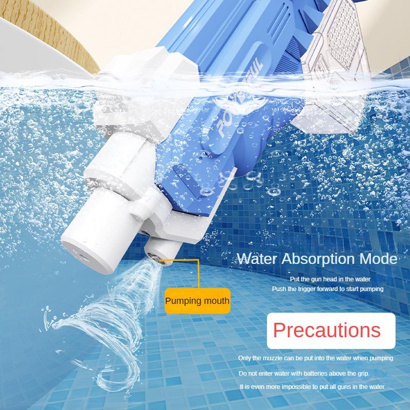 Children Electric Burst Water Gun Fully Automatic Absorb Water Watergun For Kids Summer Outdoor Pool Garden Fight Game Toys Gift