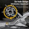 B0KB Multifunctional Carbon Steel Hole Puncher Pliers For Leather Belts Plastic Paper