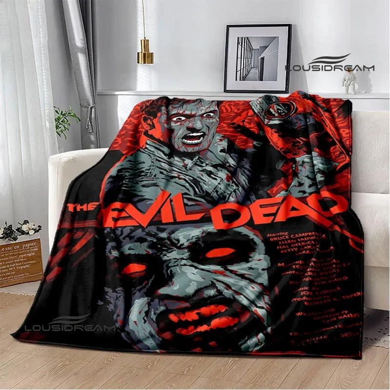 Movie The Evil Dead Printed Blankets Picnic Blanket Flannel Warm Blankets Soft Cozy Blanket Home Travel Blanket Birthday Gift