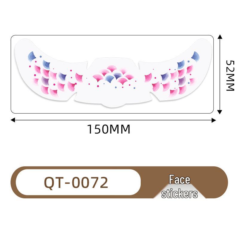 Christmas Butterfly & Flower Face Tattoo Stickers - Fresh European Style Freckle Designs for Parties