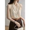 2026 Elegant French Niche Sleeveless Halter Neck Deep V-Neck Top for Women
