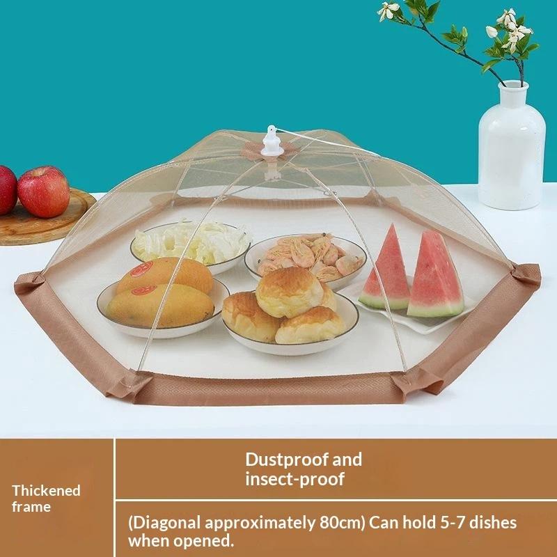 Food Cover Umbrella Table Dishes Mesh Cover Foldable Breathable Anti-Fly Food Net Tent