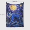 1pc Contemporary Tiger Print Flannel Fleece Blanket, 100% Polyester, All Seasons, Tear Resistant, Knitted, Animal Theme, Gift fo