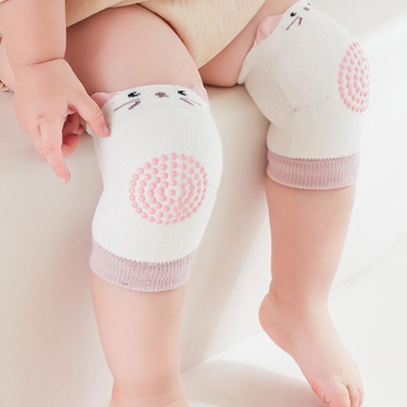 3/6 Pairs Kids Knee Pads Thick Padding Impact Protection Elastic Fit Comfortable for Baby Learning to Walk