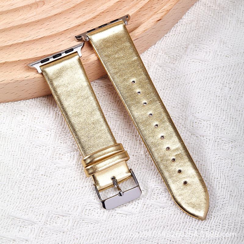 Modisches Elektrisches Lichtmuster Apfelarmband Für Huawei Samsung Uhrenarmband Iwatch Smart Dornschließe PU-Armband