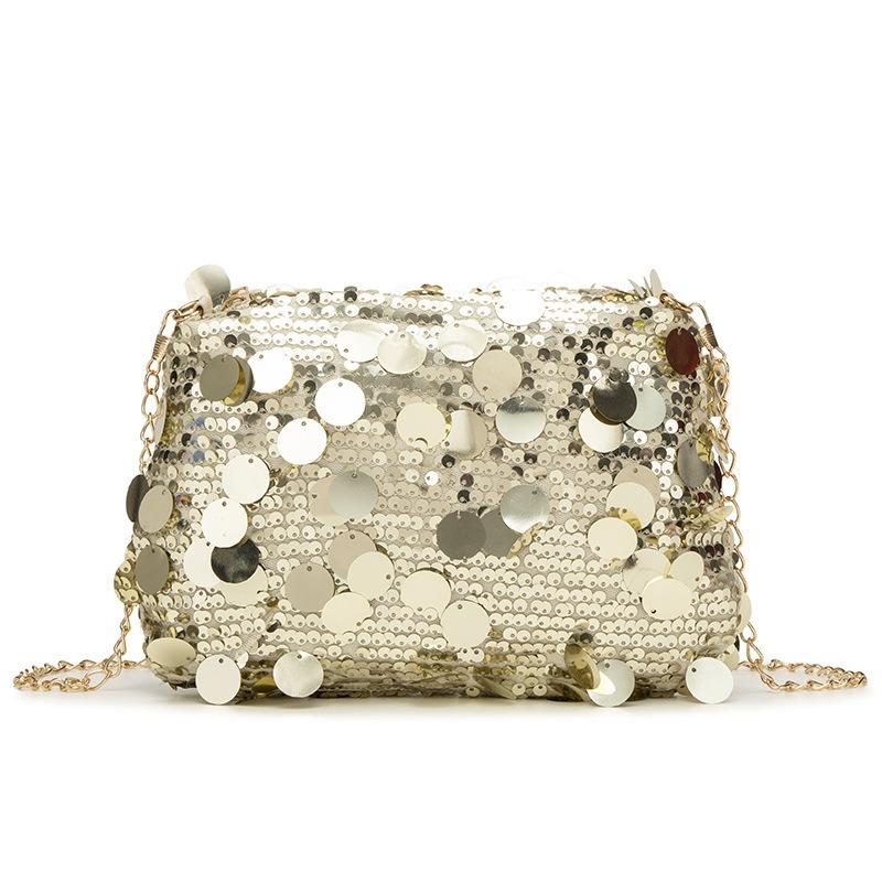 Women's Bag, New Trend Sequined Shoulder Bag, Fashionable and Simple Messenger Bag, One Piece.