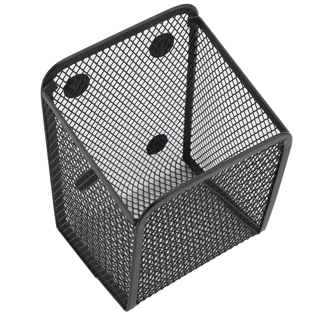 Magnetischer Stifthalter Multifunktionaler Metallgitter Schreibwaren Organizer Aufbewahrungskorb für Kühlschrank Whiteboard