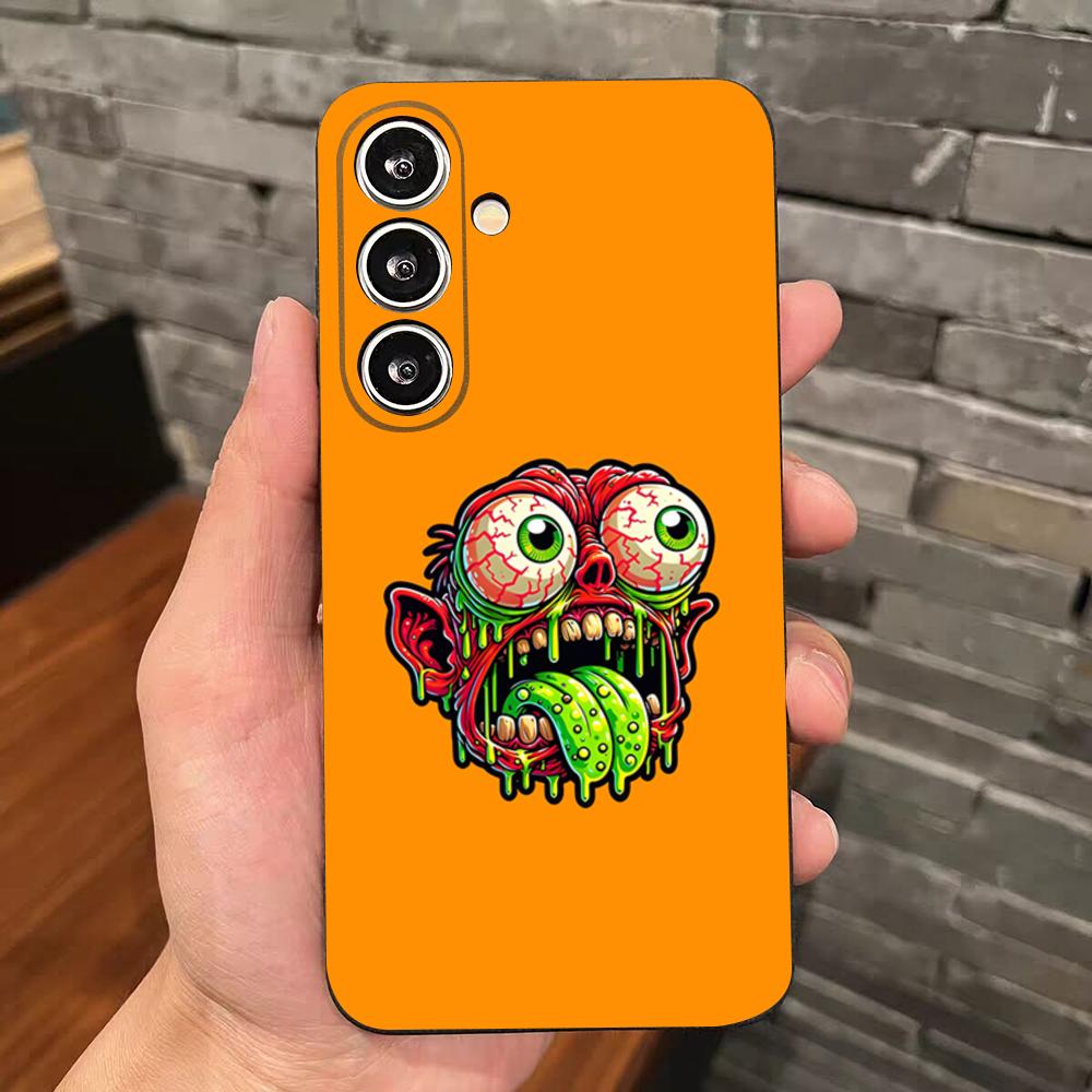 Neon Eyed Brain Alien Monster Phone Case For Samsung S26 S25 Edge S24 S23 S22 S21 S20 Ultra Plus Fe Galaxy Silicon Cover