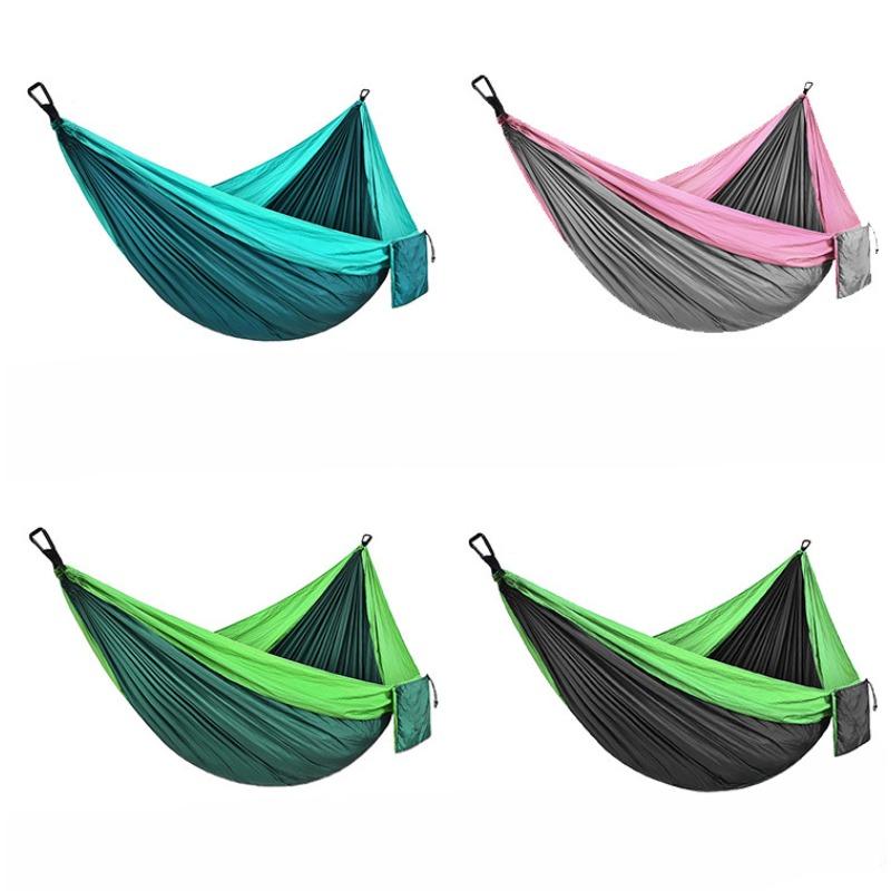 

Гамак с навесом, нейлоновый гамак для кемпинга, тканевый гамак с парашютом, крытый и открытый двойные качели single hammock розовый