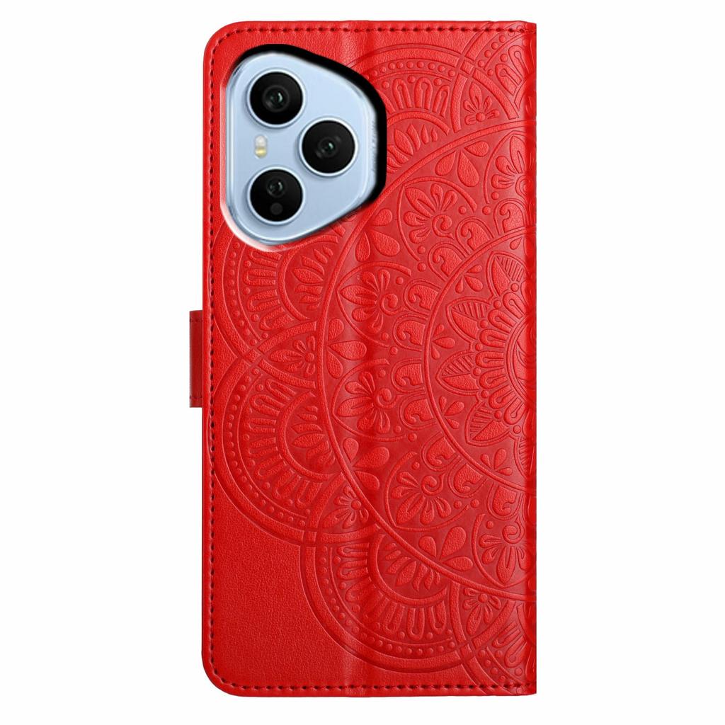 For Honor 400 Pro 5G (Global) Leather Case with Card Slots Mandala Pattern Phone Cover Stand