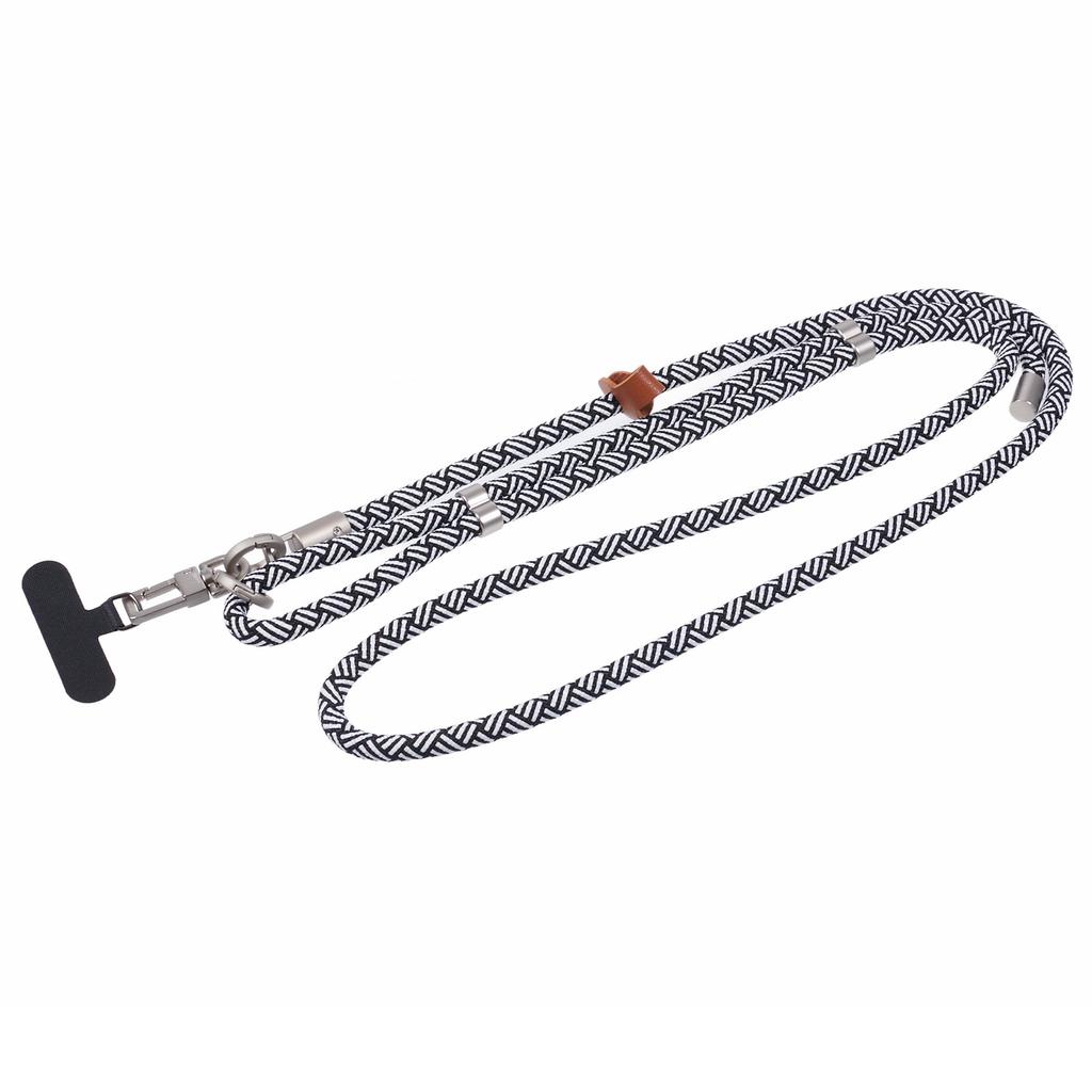 Handy-Umhängeband mit verstellbarer silberner Schnalle, Nylon-Handyband mit Befestigungslasche, Gesamtlänge: 140 cm