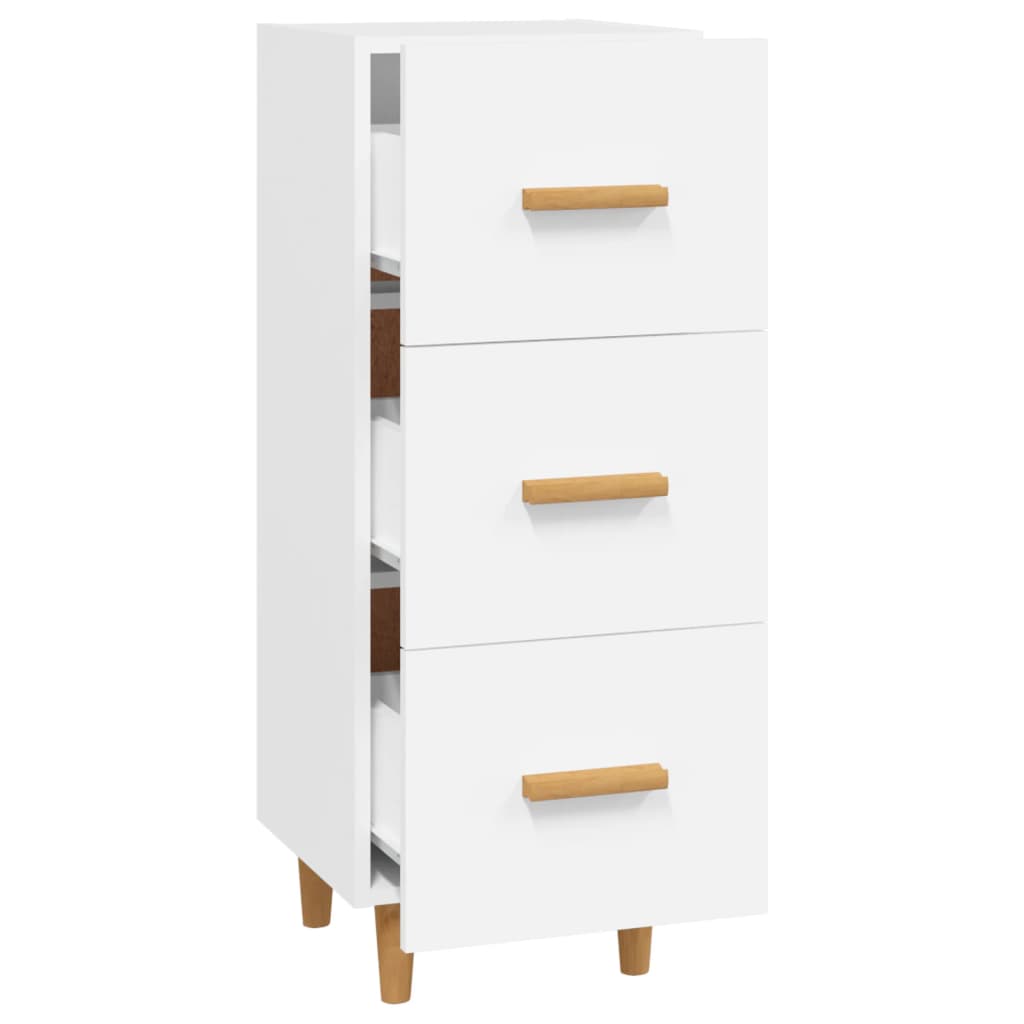 Sideboard In White 34.5 X 34 X 90 Cm Engineered Wood