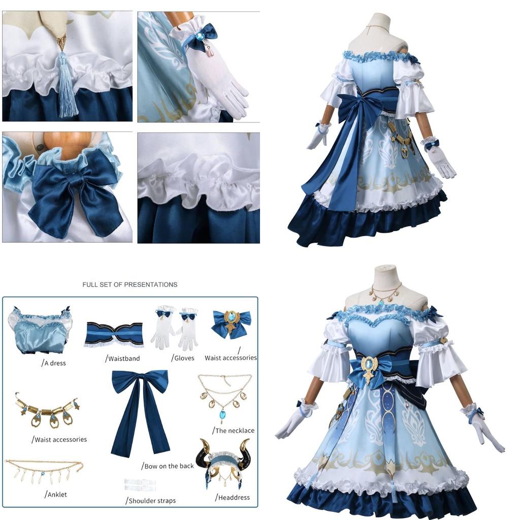 Polyester Fiber Main Fabric Original God Cosplay Costume Ni Lu Ri Fu Collaboration New Style