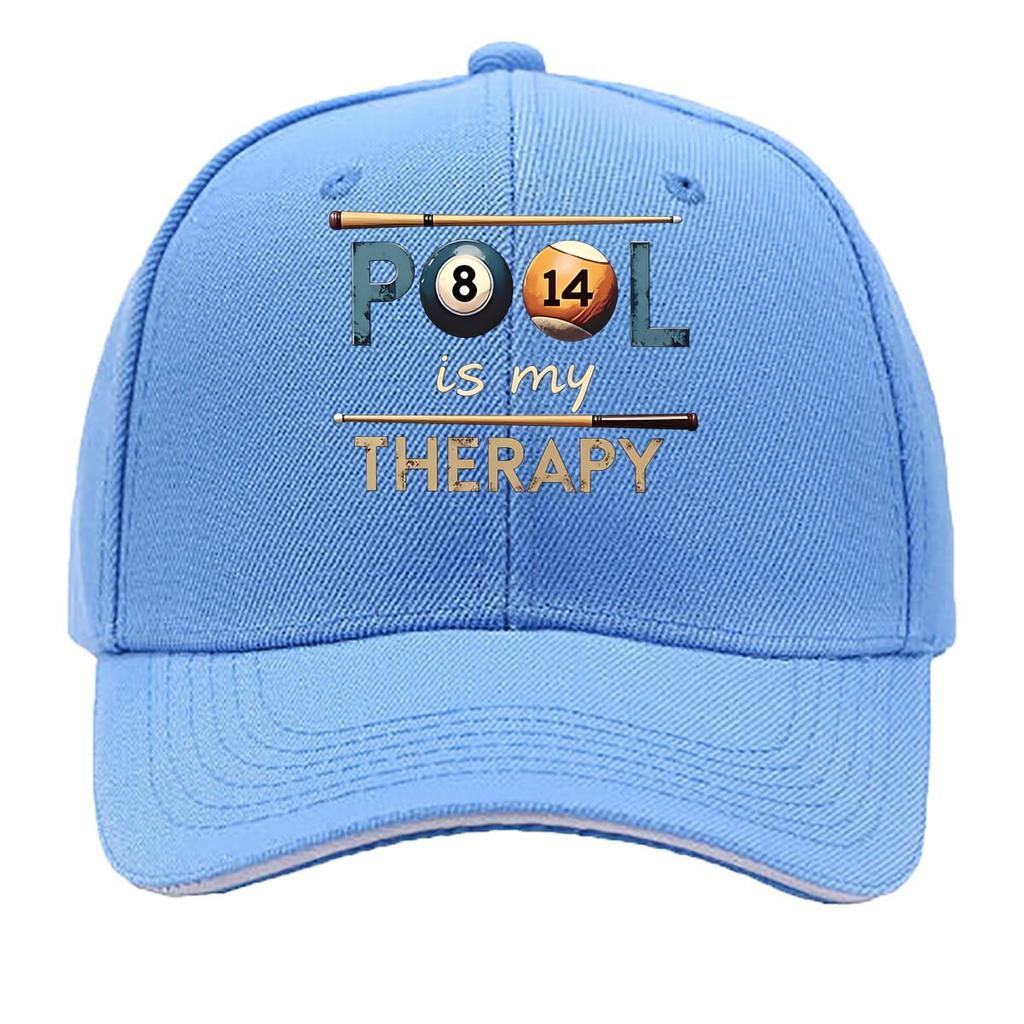 UnisexS Casual Baseball Cap with Pond is My Relax Design Billiard Cue Graphic Fabric Light Sandwich Baseball Cap